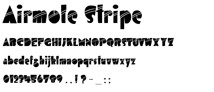 Airmole Stripe font